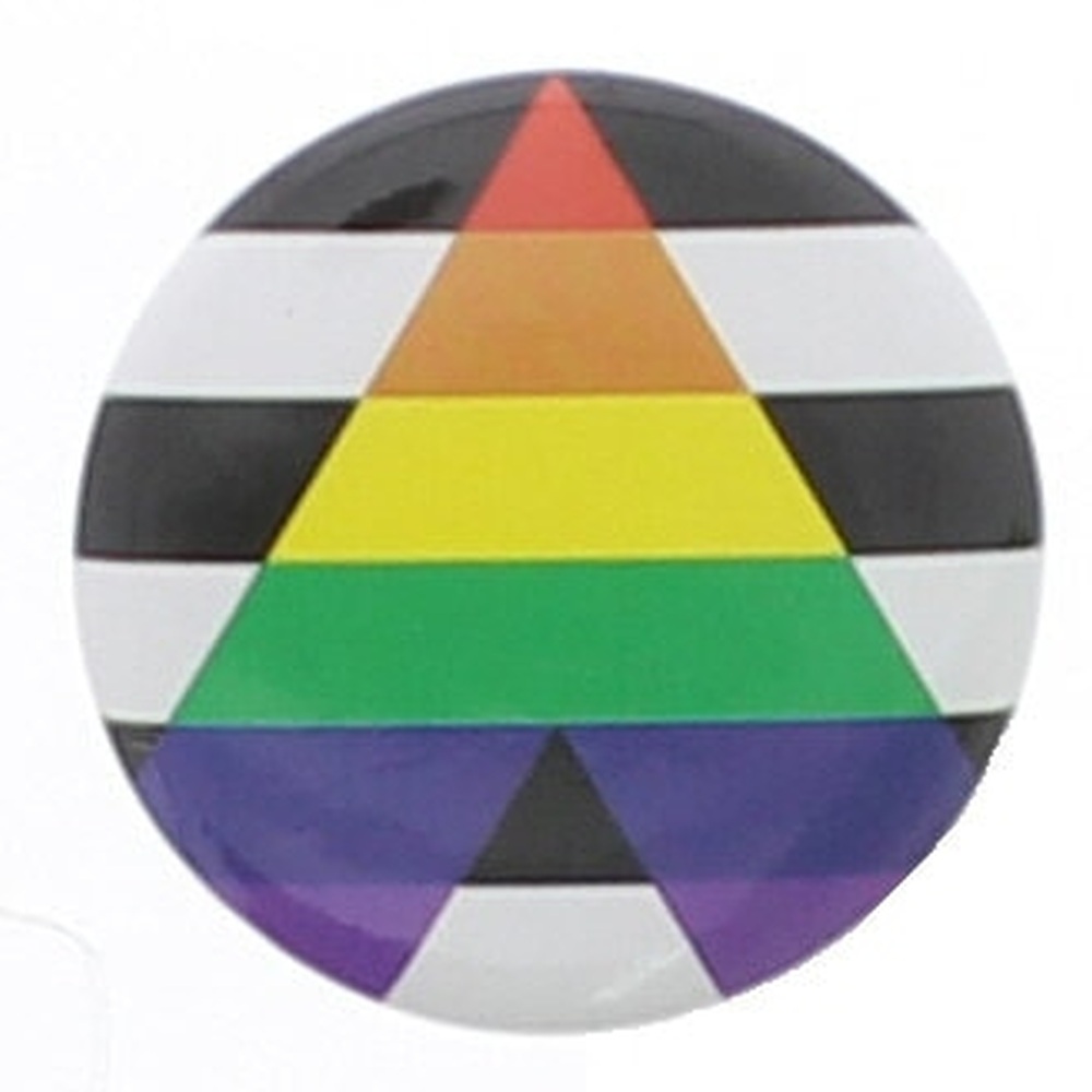 Zac's Alter Ego - 25mm Straight Ally Equality Flag Badge/button - Multicolours
